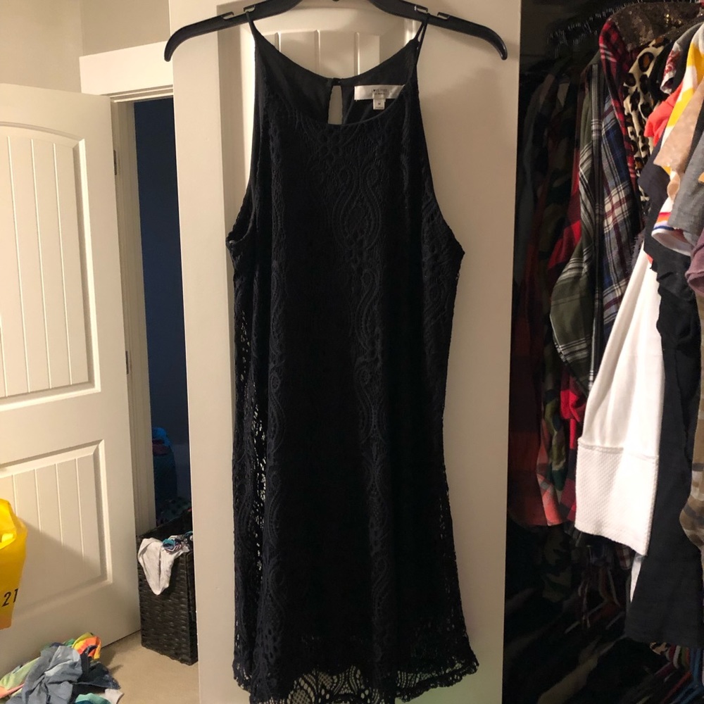 Black lace dress